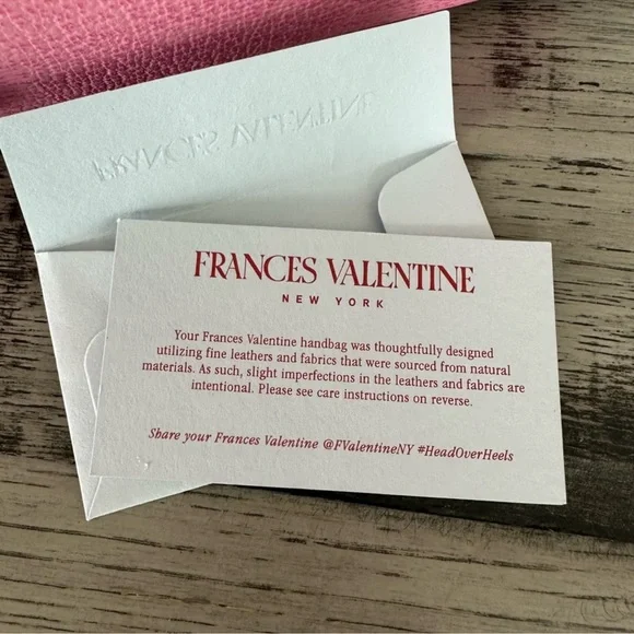 Frances Valentine Jackie Leather Bag- Pink NEW NWOT - Picture 5 of 6